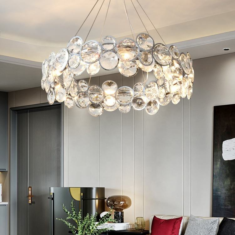 SIMPOL HOME Modern 6 Lights Chandeliers, Gold Pendant Lights, Adjustable  Orbits Ring Hanging Light | Wayfair