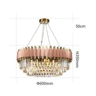 E312 Crystal Rose Gold Chandeliers