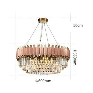 E312 Crystal Rose Gold Chandeliers