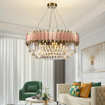 E312 Crystal Rose Gold Chandeliers