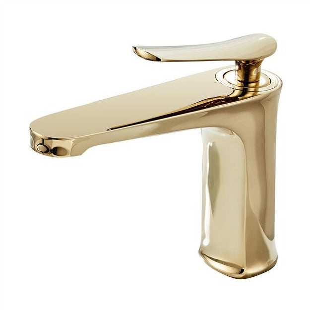 Deck Mounted White & Gold Tap
