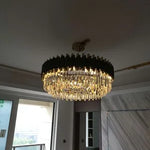 E312 Crystal Rose Gold Chandeliers