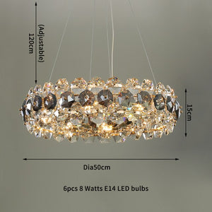Gray Crystal Chandelier