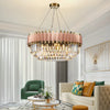 E312 Crystal Rose Gold Chandeliers