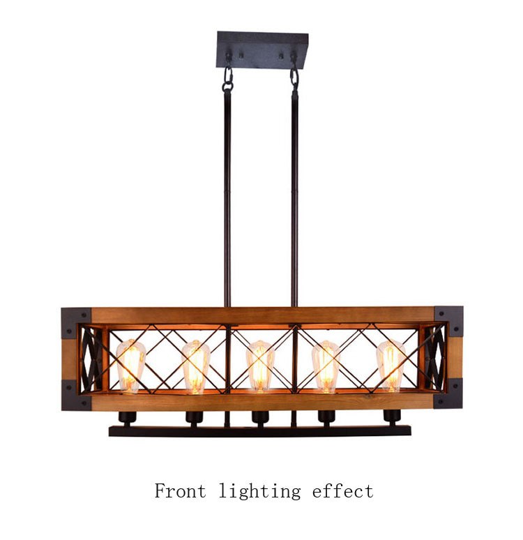 Rustic Linear Pendant Lamp