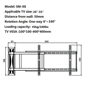 Electric TV wall mount